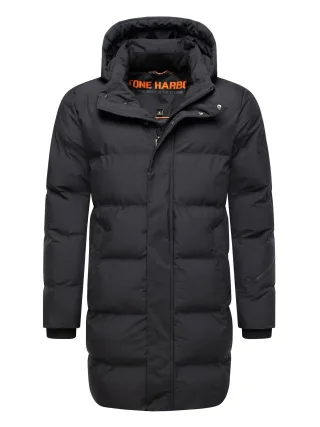 Stone Harbour Herren Wintermantel Thadeek mit abnehmbarer Kapuze & Magnettaschen