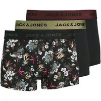 Jack & Jones Trunk JACFLOWER aus Microfaserqualität und schnelltrocknendem Material (Packung, 3-St) unifarben mit Farbeinsatz, modisch, eng anliegend, Microfaser