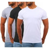 Young & Rich T-Shirt Herren Uni Basic rundhals Ausschnitt Unterziehshirt 1701 Rundhalsauschnitt unifarben kurzarm regular fit