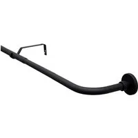 GARDINIA Gardinenstange Set Lisa 1-Lauf mit Bogen Ø 19 mm, Ø 19 mm, 1-läufig, Fixmaß, mit Bohren, Metall, 1-Lauf mit Bogen