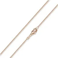Materia Gliederkette Venezianerkette Rosegold glänzend 40-70cm K17, 925 Sterling Silber, diamantiert