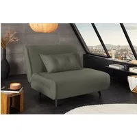 riess-ambiente Relaxsessel SMART MULTIFUNCTION 100cm grün - Cord Stoff, Bettfunktion, mit Kissen (Einzelartikel, 1-St), ausziehbare Schlafgelegenheit - ideal für Wohn- oder Gästezimmer
