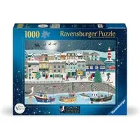 Ravensburger Puzzle Weihnachtspuzzle 1000 Teile - Weihnachten am Hafen, 1000 Puzzleteile