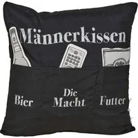 HERGO Creation Dekokissen Sofahelden Kissen mit Taschen Männerkissen
