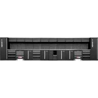 KS TOOLS Werkstatt-Schranksystem, gerade, 8000 x 500 mm, Variante 1 - 866.6255