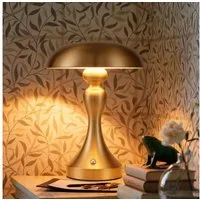 ZMH LED Tischleuchte Kabellos Vintage Akku Nachttischlampe Touch Dimmbar für Fensterbank, Augenschutz, Einfache Installtion, LED fest integriert, 3000-6500K, mit USB Aufladbar Nickel Batterie Tischlampen
