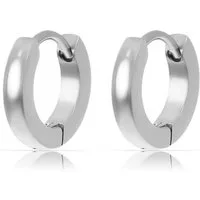 Made by Nami Paar Creolen Breite Creolen Damen Ohrringe in Silber/Gold aus Edelstahl, Wasserfester Schmuck Geschenk Mama