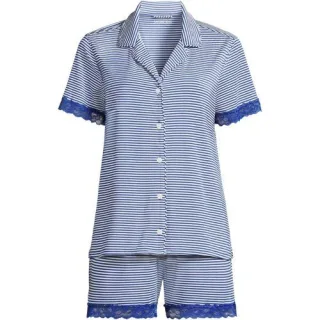 Pyjama-Set mit Shorts und Cooling-Finish, Damen, size: regular, Elfenbein, by Lands' End