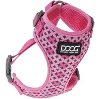 DOOG Hunde-Geschirr Neopren Geschirr Toto pink/schwarze Sterne