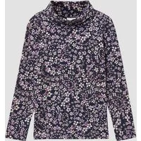 s.Oliver Langarmshirt T-Shirt Longsleeve im Slim Fit mit All-over-Print und Rollkragen