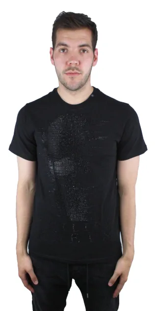Philipp Plein Ghost-S MTK1857 0202 Schwarzes T-Shirt