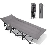 Sekey Feldbett Campingbett Klappbar Campingliege mit Matratze Klappbett bis 200 kg Gästebett faltbar für Indoor, Outdoor, Strand, Garten und Reise