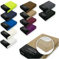 EXKLUSIV HEIMTEXTIL Spannbettlaken Frottee Spannbettlaken Premium Marke, Frottee, Gummizug: rundum, (1 Stück), mit Rundumgummizug