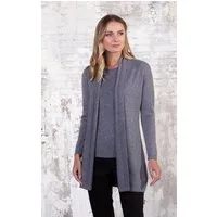 Passioni 2-in-1-Strickjacke Twinset mit langem Cardigan