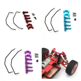 Upgraded Metal Anti Roll Bar Set for Wltoys 124008 124010 124019 144001 1/12 1/14 RC Cars Vehicles Models Spare Parts