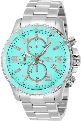 Invicta Specialty 69820 Herrenuhr - Quarzwerk - Stahl mit blauem Zifferblatt - 48 mm