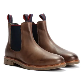 Ben Sherman Walker Chelsea Leder Herren Braune Stiefel