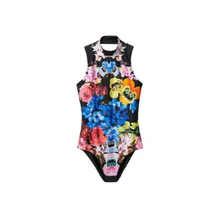 Desigual Damen Schwarz MultiÄrmelloses Oberteil