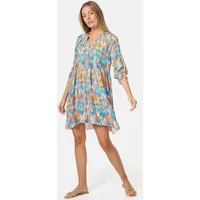 Rayshyne Tunikakleid PM-31 (Sommerkleid Jersey Strandkleid mit Muster in Einheitsgröße)