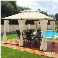 Swing&Harmonie Pavillon LED - Pavillon 3x4m Minzo Garten Pavillion, Solar Pavilion Gartenzelt Designer Pavilon