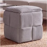 MCW Sitzhocker MCW-Q47, Inklusive Staufach unter dem Deckel, Hohe Stoffqualität (260g/m)