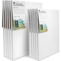 M MERCEO Leinwand, 10er Set Leinwand (je 5x 40x50cm+30x40cm) Baumwolle auf Keilrahmen