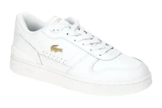 Lacoste Damen Sneaker T-CLIP SET 48SFA0038_216 wei?/gold - Leder Textil Gummi...
