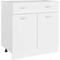 DOTMALL Auszugsunterschrank Schubunterschrank Lyon Weiß 80x46x81,5 cm Holzwerkstoff