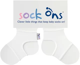 Sock Ons Babysöckchenhalter weiß