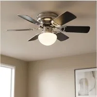 GLOBO LIGHTING Deckenventilator, Deckenventilator Deckenlampe LED Sommer Wintermodus Zugschalter D 76cm