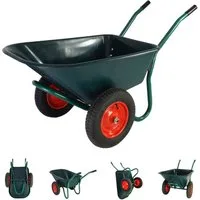 TRUTZHOLM Schubkarre 2-Rad Schubkarre 100L 160kg Gartenschubkarre Lufträder Stahlfelge, (Artikel), 100L,160kg