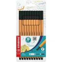STABILO Fineliner STABILO Fineliner point 88, 10er Pack schwarz