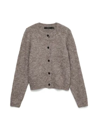 VERO MODA - VMNOVAH LS O-NECK BUTTON CARDI GA NOOS Brown Lentil - Gr. - S