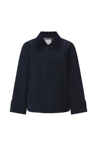 Rich & Royal - A Shape Cropped Trench midnight blue - Gr. - 42