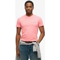 Superdry Rundhalsshirt ESSENTIAL LOGO EMB TEE aus Baumwolle und Single Jersey, Slim Fit, Kurzarm, hüftlang