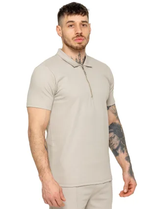 Enzo | Herren Zip Up Polo Shirt
