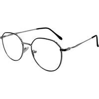 LUXXADA Sonnenbrille (Eckige Anti Blau Licht Brille Hexagon Form Metallbrille Brillenbeutel) PC Computerbrille Anti Blue Light Gläser Panto Brille