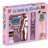 DJECO Kreativset Mode Workshop Modepuppen mit Stoff & Accessoires für Kinder ab 7