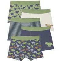 vertbaudet Boxershorts Boxershorts mit Dinosaurier Bio-Baumwolle, Jungen 5er-Pack