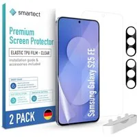 smartect Displayschutzfolie TPU Schutzfolie Klar für Samsung Galaxy S25 FE, Set, 2 Stück, (Display + Kamera) Panzerfolie Displayfolie