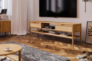 Lowboard TV-Schrank SAGA Eiche massiv 204x64x46 cm