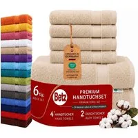 Betz Handtuch Set 6 er Handtücher-Set PREMIUM, 100% Baumwolle (6-St)