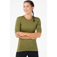 SUPER.NATURAL Radtrikot Merino Fahrradtrikot W GRAVA TEE Merino-Materialmix mit reflektierenden Logos