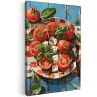 OneMillionCanvasses® Leinwandbild Caprese - Salat - Sommer - Lebensmittel, Fotodruck (1 St), Wandbilder für Esszimmer, Wanddeko Bilder Küche, 20x30 cm