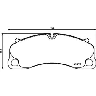 Hella Bremsbel?ge vorne Porsche 718 911 8DB355039-991