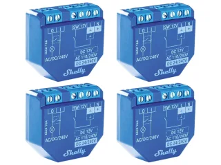 SHELLY WLAN-Schaltaktor Plus 1, 16 A, Bluetooth, 4 Stück