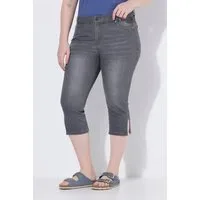 Ulla Popken 5-Pocket-Jeans Capri-Jeans Sarah schmales Bein Stretchdenim