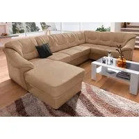 sit&more Wohnlandschaft Savona, U-Form, B: 320 cm, Bettfunktion wählbar, Federkern-Polsterung, Komfortable Sitzhöhe 46 cm, Liegefläche 120 x 250 cm bei Bettfunktion