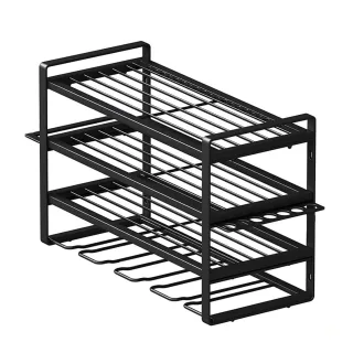 4 Layers Heavy Duty Iron Tool Storage Rack Wall Mount Organizer Battery Charging Station Drill Slots Easy Installation f