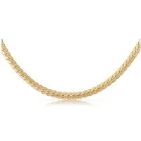 Made by Nami Schlangenkette Gold Boho Schmuck für Damen aus Edelstahl, 40 + 5 cm Länge Wasserfest